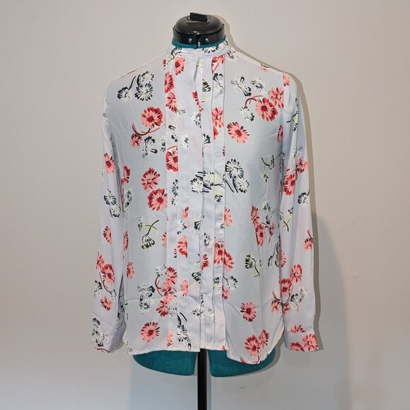 Ann Taylor Long Sleeve Floral Blouse, Size XS - Picture 1 of 5